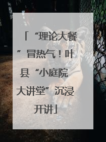“理论大餐”冒热气！叶县“小庭院 大讲堂”沉浸开讲