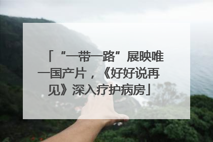 “一带一路”展映唯一国产片，《好好说再见》深入疗护病房