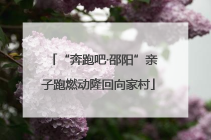 “奔跑吧·邵阳”亲子跑燃动隆回向家村