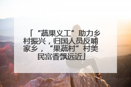 “蔬果义工”助力乡村振兴，归国人员反哺家乡，“果蔬村”村美民富香飘远近
