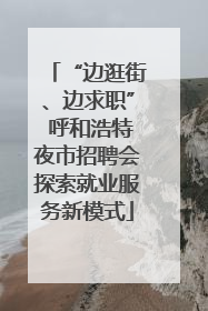 “边逛街、边求职” 呼和浩特夜市招聘会探索就业服务新模式