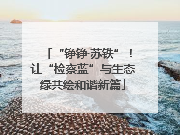 “铮铮·苏铁”！让“检察蓝”与生态绿共绘和谐新篇