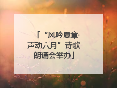 “风吟夏章·声动六月”诗歌朗诵会举办