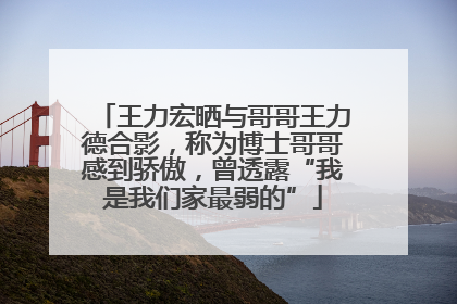 王力宏晒与哥哥王力德合影，称为博士哥哥感到骄傲，曾透露“我是我们家最弱的”