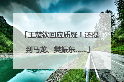 王楚钦回应质疑！还提到马龙、樊振东……