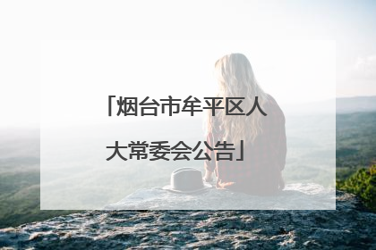烟台市牟平区人大常委会公告