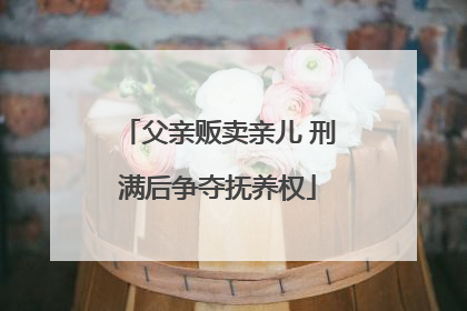父亲贩卖亲儿 刑满后争夺抚养权