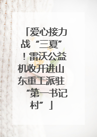 爱心接力战“三夏”！雷沃公益机收开进山东重工派驻“第一书记村”