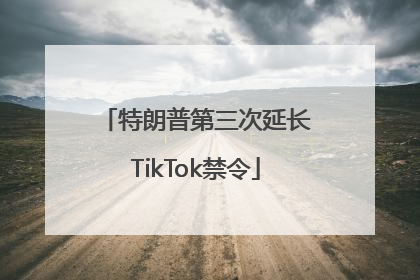 特朗普第三次延长TikTok禁令