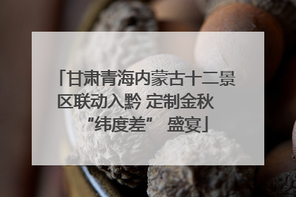 甘肃青海内蒙古十二景区联动入黔 定制金秋 “纬度差” 盛宴