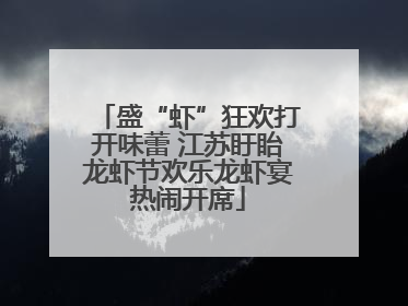 盛“虾”狂欢打开味蕾 江苏盱眙龙虾节欢乐龙虾宴热闹开席