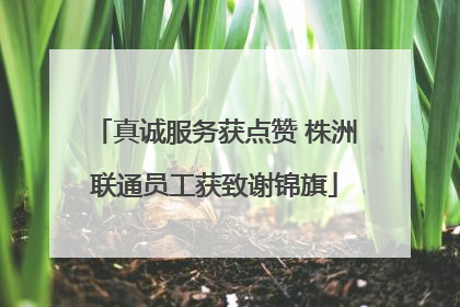 真诚服务获点赞 株洲联通员工获致谢锦旗