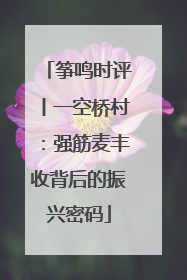 筝鸣时评丨一空桥村：强筋麦丰收背后的振兴密码