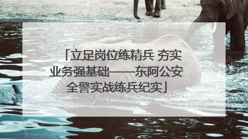 立足岗位练精兵 夯实业务强基础——东阿公安全警实战练兵纪实
