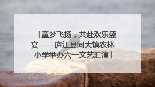 童梦飞扬，共赴欢乐盛宴——庐江县同大镇农林小学举办六一文艺汇演