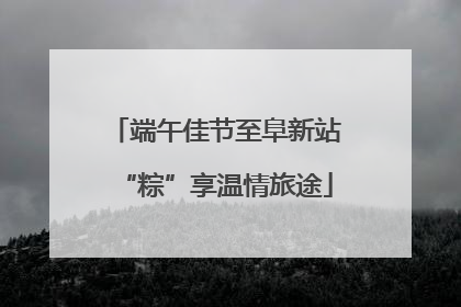 端午佳节至阜新站“粽”享温情旅途