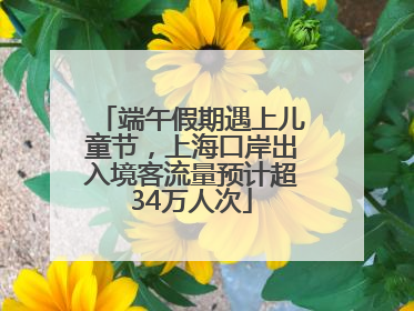 端午假期遇上儿童节,上海口岸出入境客流量预计超34万人次