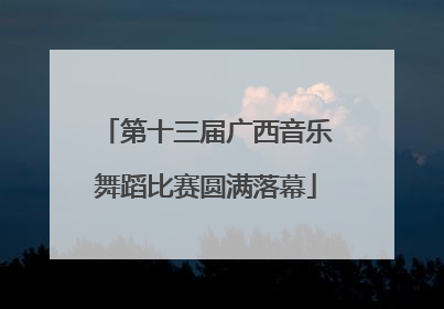 第十三届广西音乐舞蹈比赛圆满落幕