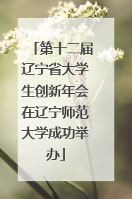 第十二届辽宁省大学生创新年会在辽宁师范大学成功举办