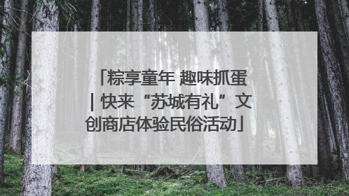 粽享童年 趣味抓蛋｜快来“苏城有礼”文创商店体验民俗活动