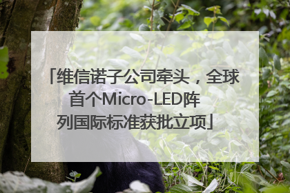 维信诺子公司牵头，全球首个Micro-LED阵列国际标准获批立项