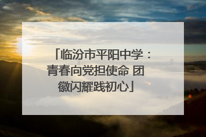 临汾市平阳中学：青春向党担使命 团徽闪耀践初心