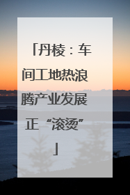 丹棱：车间工地热浪腾产业发展正“滚烫”