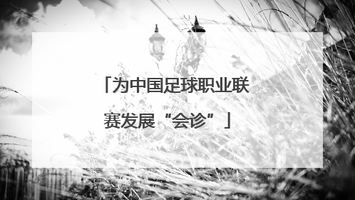为中国足球职业联赛发展“会诊”