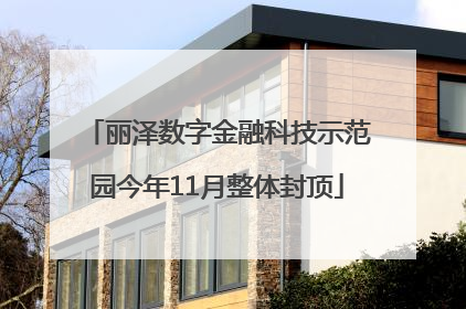 丽泽数字金融科技示范园今年11月整体封顶