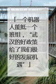 一个机器人能抵一个班组，“武汉的好政策给了我们极好的发展机遇”