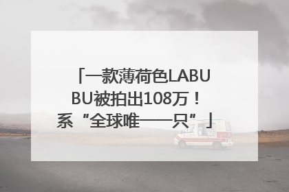 一款薄荷色LABUBU被拍出108万！系“全球唯一一只”
