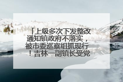 上级多次下发整改通知镇政府不落实，被市委巡察组抓现行！吉林一副镇长受党内警告处分