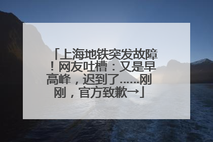 上海地铁突发故障！网友吐槽：又是早高峰，迟到了……刚刚，官方致歉→