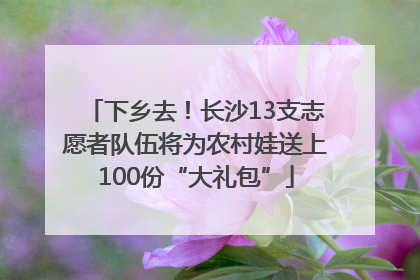 下乡去！长沙13支志愿者队伍将为农村娃送上100份“大礼包”