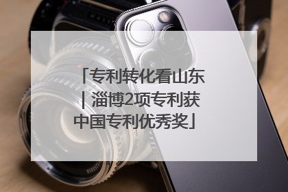 专利转化看山东｜淄博2项专利获中国专利优秀奖