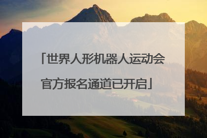 世界人形机器人运动会官方报名通道已开启