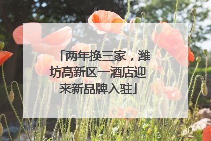 两年换三家，潍坊高新区一酒店迎来新品牌入驻
