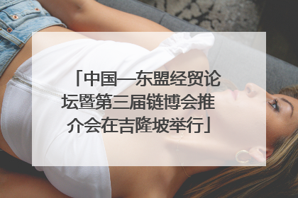 中国—东盟经贸论坛暨第三届链博会推介会在吉隆坡举行