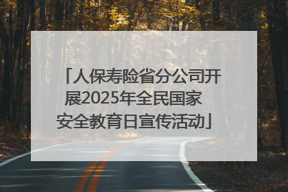人保寿险省分公司开展2025年全民国家安全教育日宣传活动