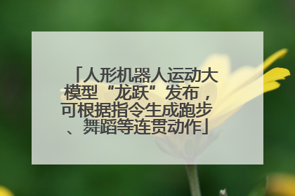 人形机器人运动大模型“龙跃”发布，可根据指令生成跑步、舞蹈等连贯动作