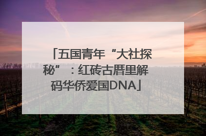 五国青年“大社探秘”：红砖古厝里解码华侨爱国DNA