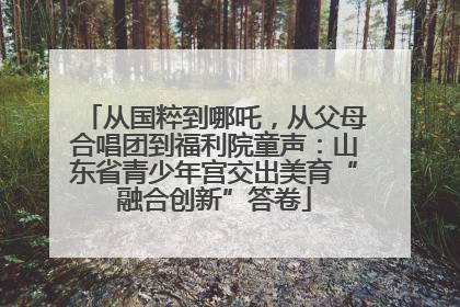 从国粹到哪吒，从父母合唱团到福利院童声：山东省青少年宫交出美育“融合创新”答卷