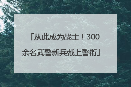 从此成为战士！300余名武警新兵戴上警衔