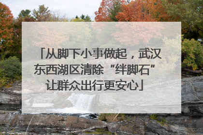 从脚下小事做起，武汉东西湖区清除“绊脚石”让群众出行更安心