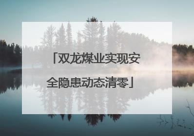 双龙煤业实现安全隐患动态清零