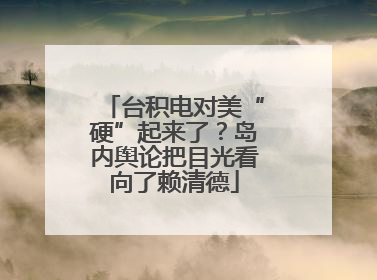 台积电对美“硬”起来了？岛内舆论把目光看向了赖清德