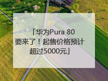 华为Pura 80要来了！起售价格预计超过5000元