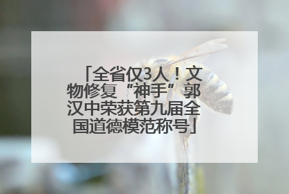 全省仅3人！文物修复“神手”郭汉中荣获第九届全国道德模范称号
