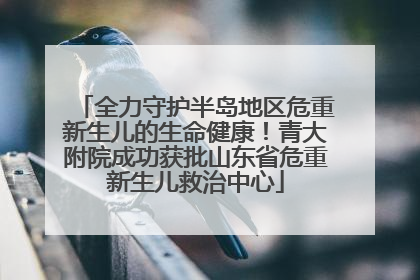 全力守护半岛地区危重新生儿的生命健康！青大附院成功获批山东省危重新生儿救治中心