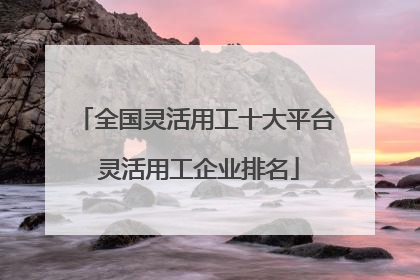 全国灵活用工十大平台 灵活用工企业排名